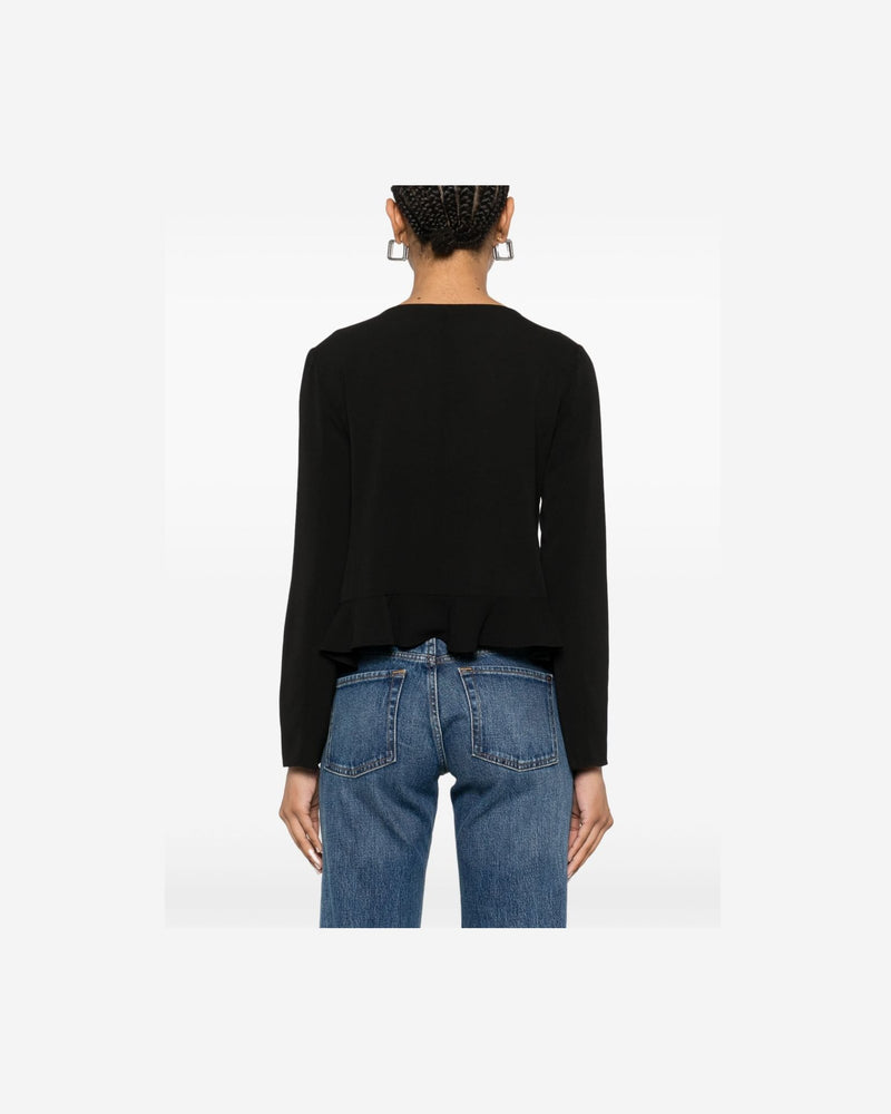 Emporio Armani Fluid Ruffled Shirt Jacket Glam Steals