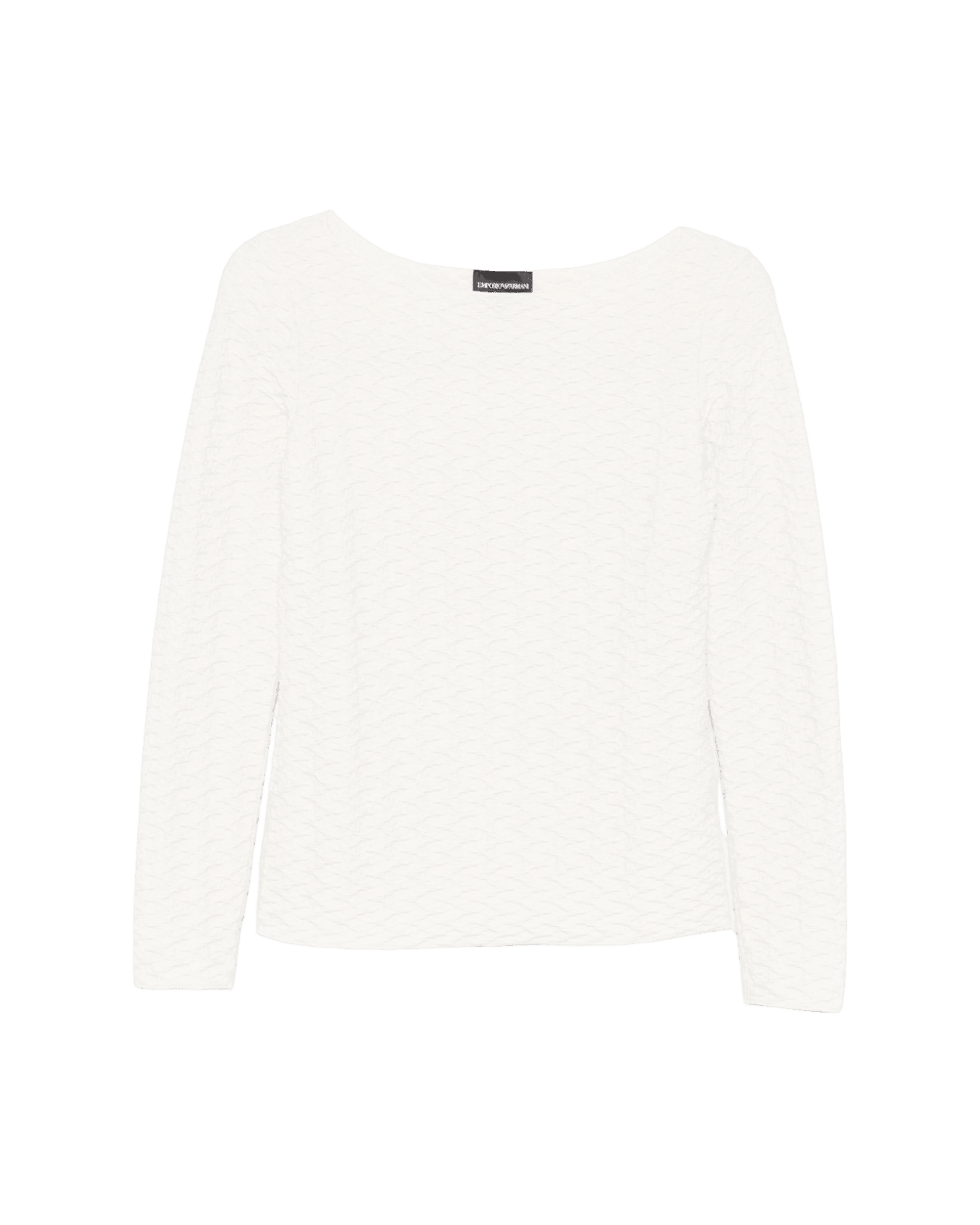 Emporio Armani Jacquard Boat Neck Top Glam Steals
