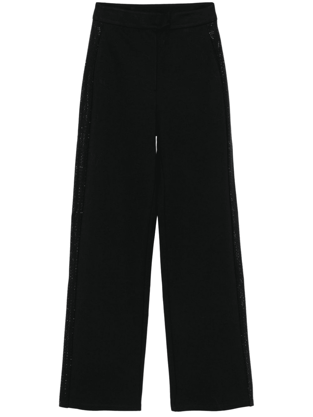 Emporio Armani Jersey Trouser with Bands and Micro Studs Glam Steals