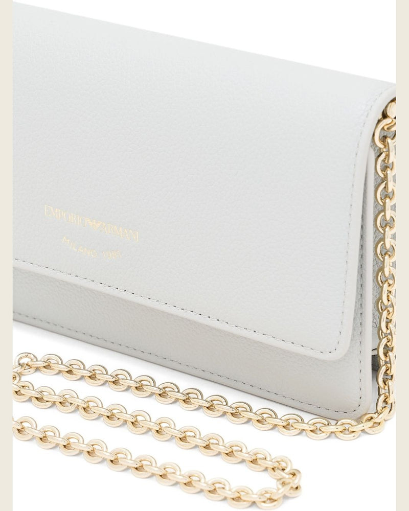 Emporio Armani Leather Chain Strap Clutch Bag Glam Steals