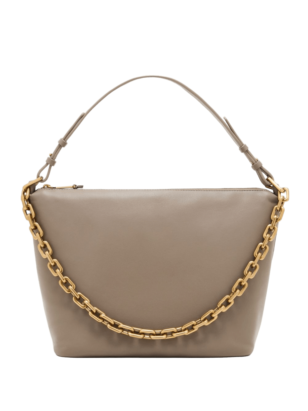 Emporio Armani Leather Medium Hobo Bag with Chain Glam Steals