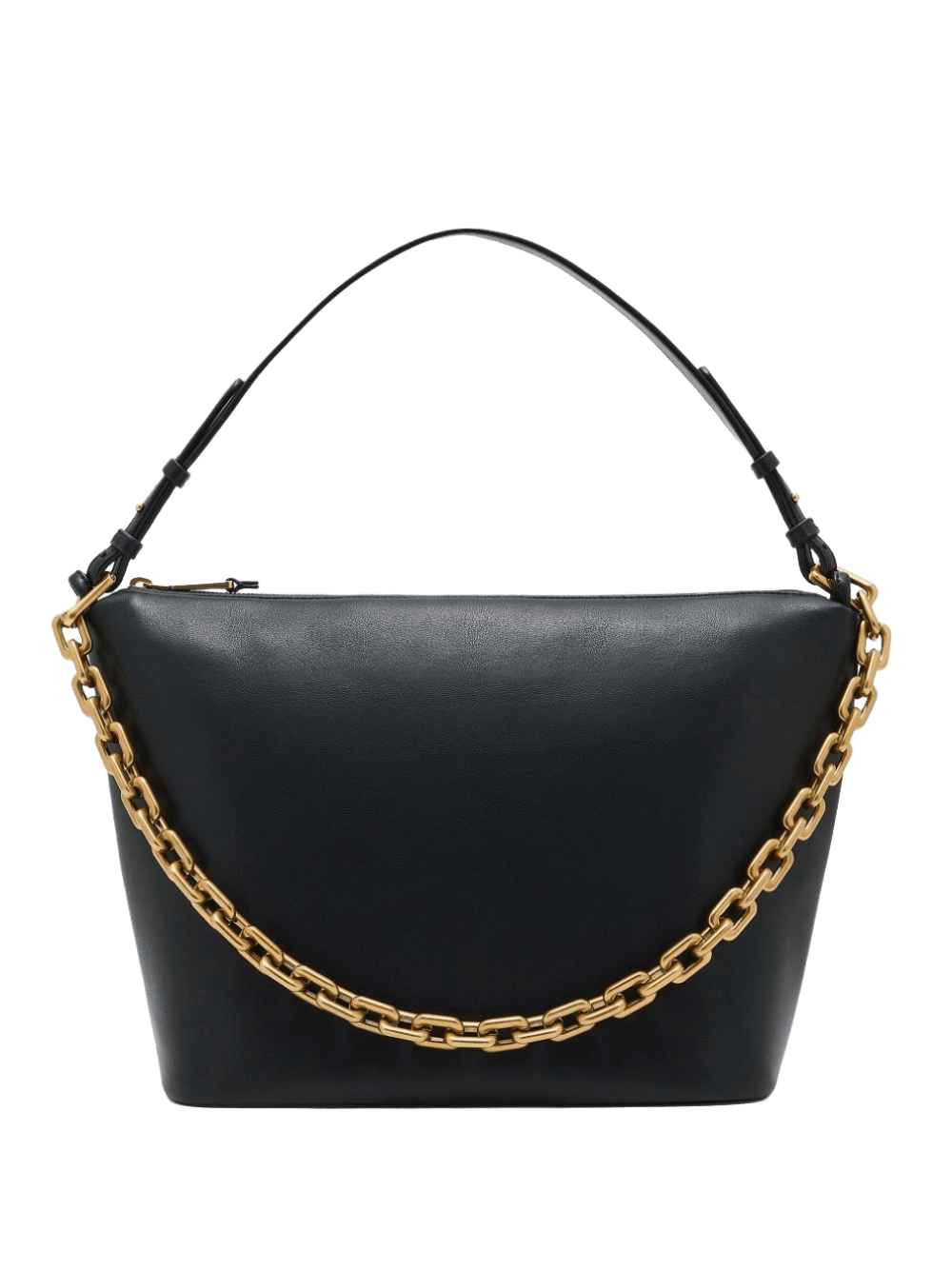 Emporio Armani Leather Medium Hobo Bag with Chain Glam Steals