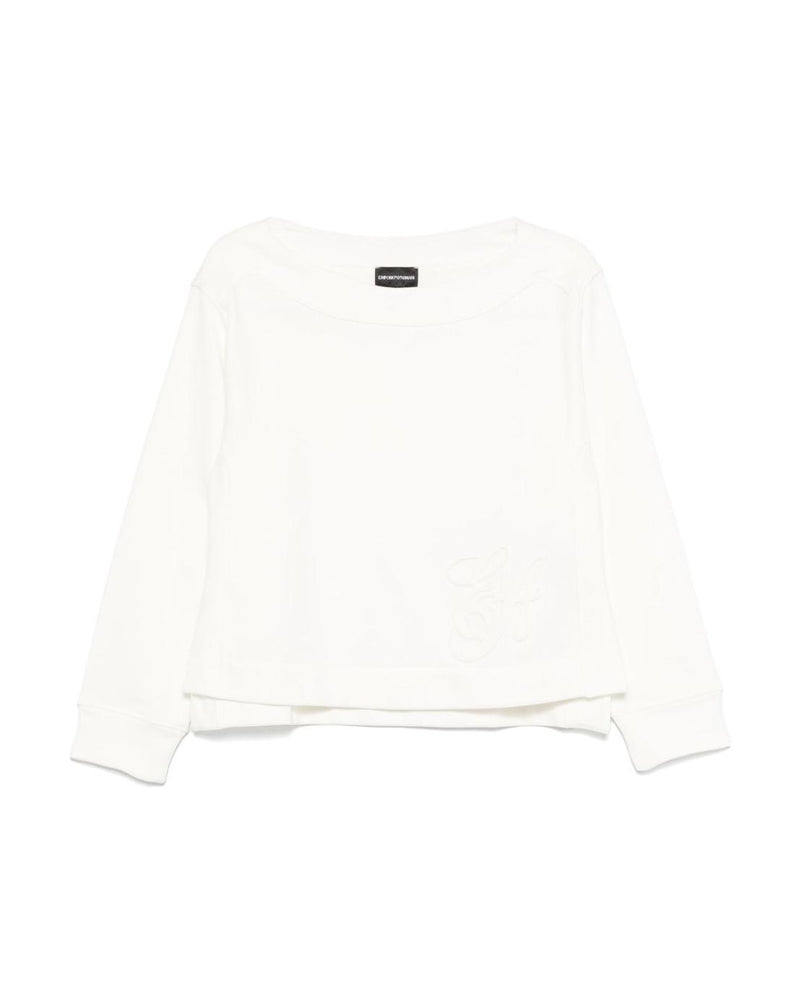 Emporio Armani Logo Embroidered Sweat-shirt Glam Steals