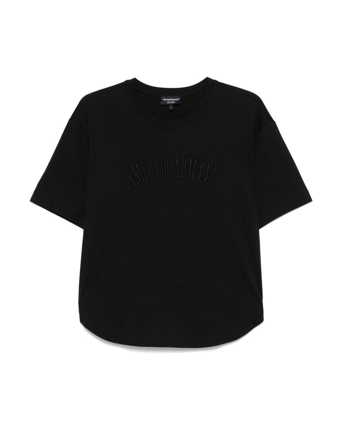 Emporio Armani Logo Embroidered T-shirt Glam Steals