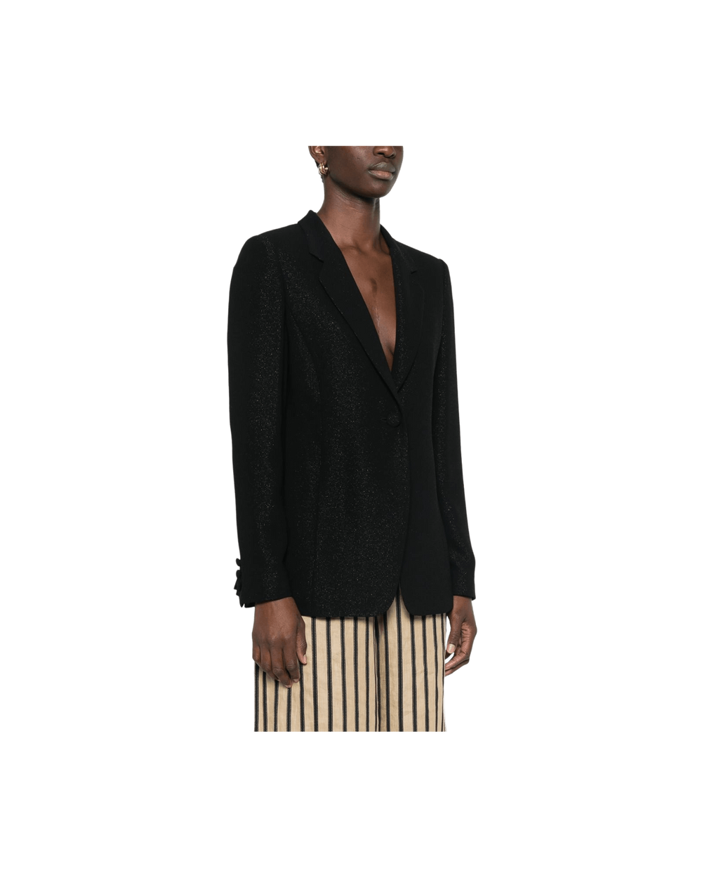 Emporio Armani Lurex Detail Crepe Blazer