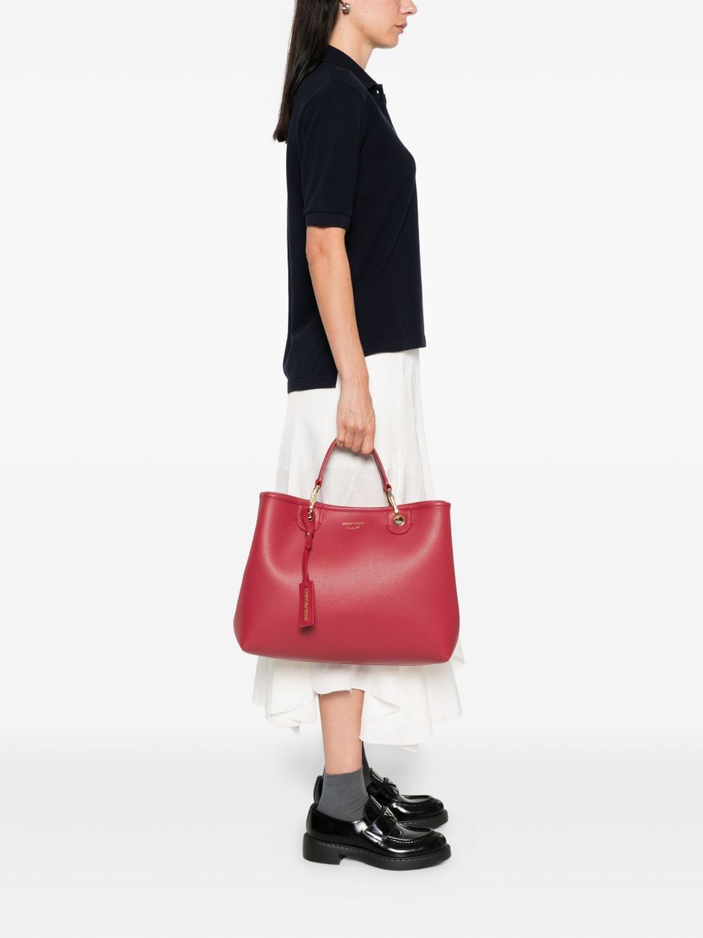 Emporio Armani Myea Medium Shopper with Deer Print Glam Steals