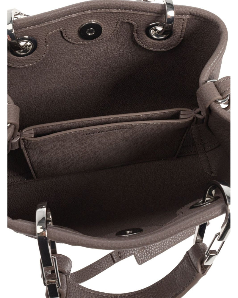 Emporio Armani Small Logo Plaque Top Handle Tote Bag Glam Steals