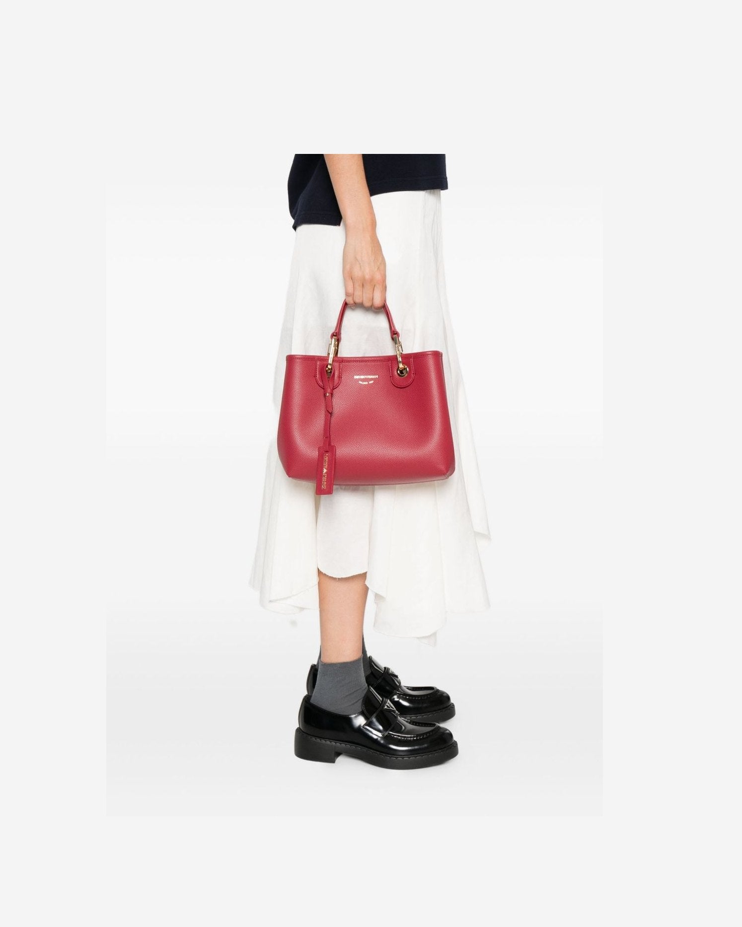 Emporio Armani Small Myea Shopper Bag with Deer Print Glam Steals