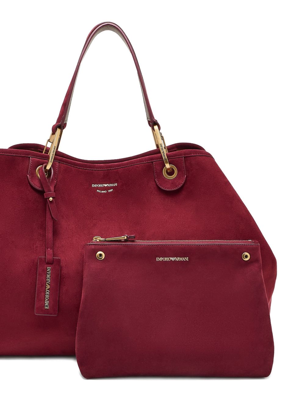 Emporio Armani Suede Large Myea Shopper in Imitation Glam Steals