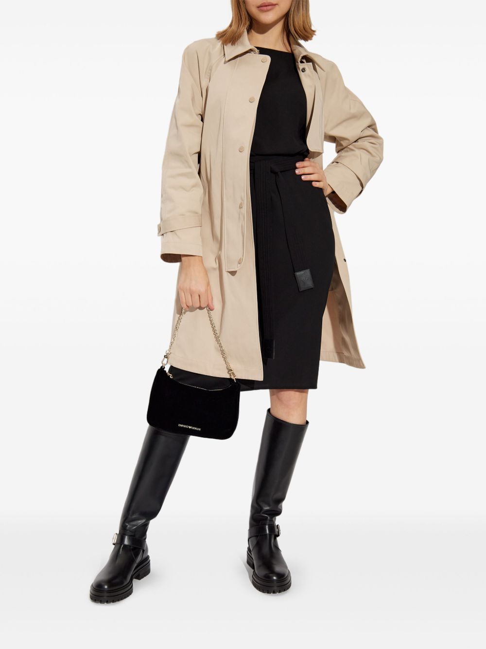 Emporio Armani waterproof trench coat Glam Steals