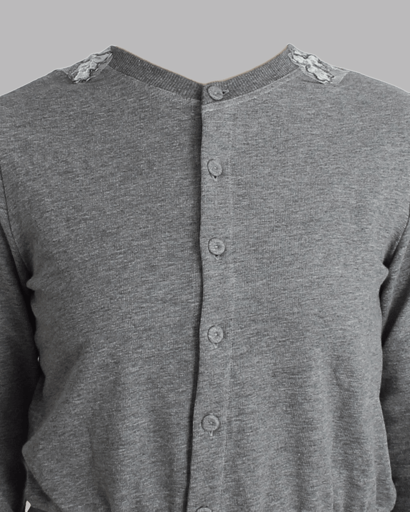 Ermanno Scervino Gray Lace Lingerie Sweater Cardigan Top Cardigans