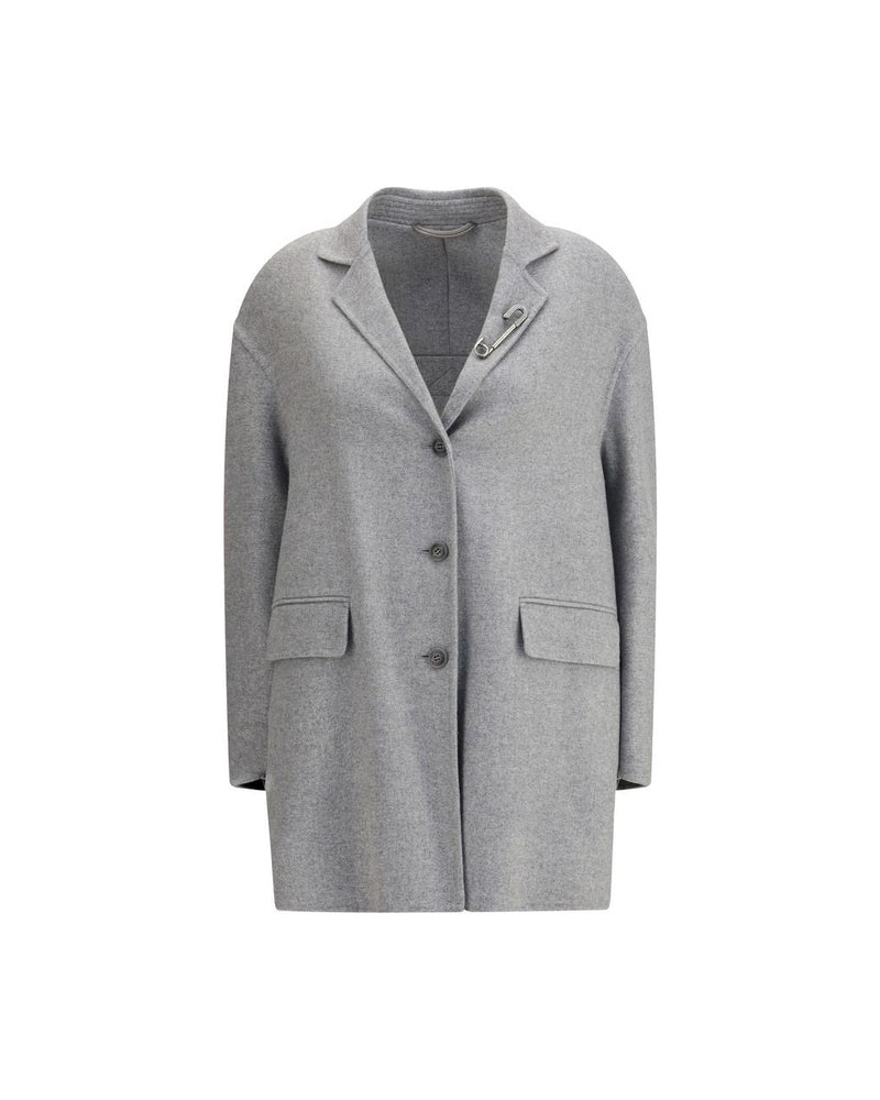 Ermanno Scervino Gray Wool Coat Glam Steals