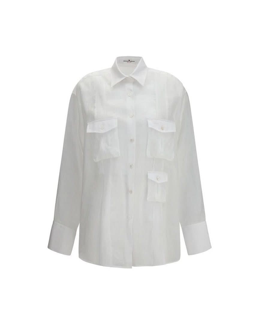 Ermanno Scervino White Ramie Shirt 