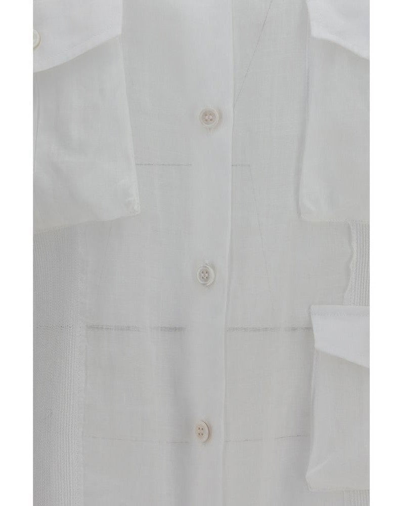 Ermanno Scervino White Ramie Shirt 