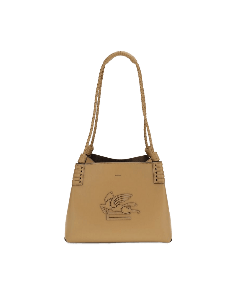 Etro Beige Calf Leather Bos Taurus Shoulder Bag Glam Steals