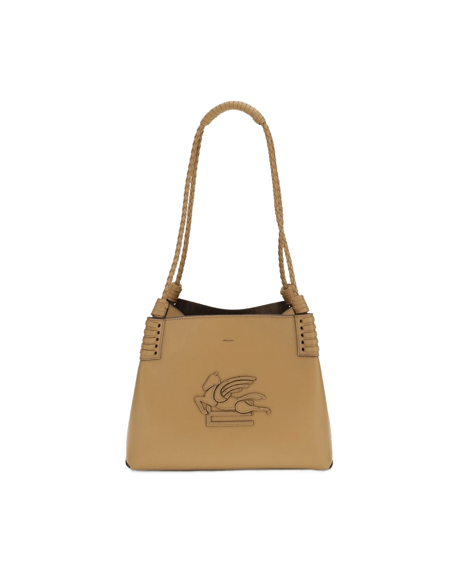 Etro Beige Calf Leather Bos Taurus Shoulder Bag Glam Steals