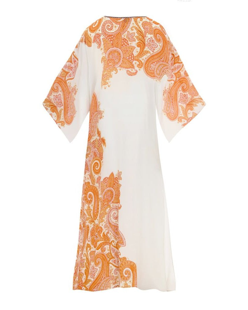 Etro Bicolor Viscose Casual Dress Glam Steals