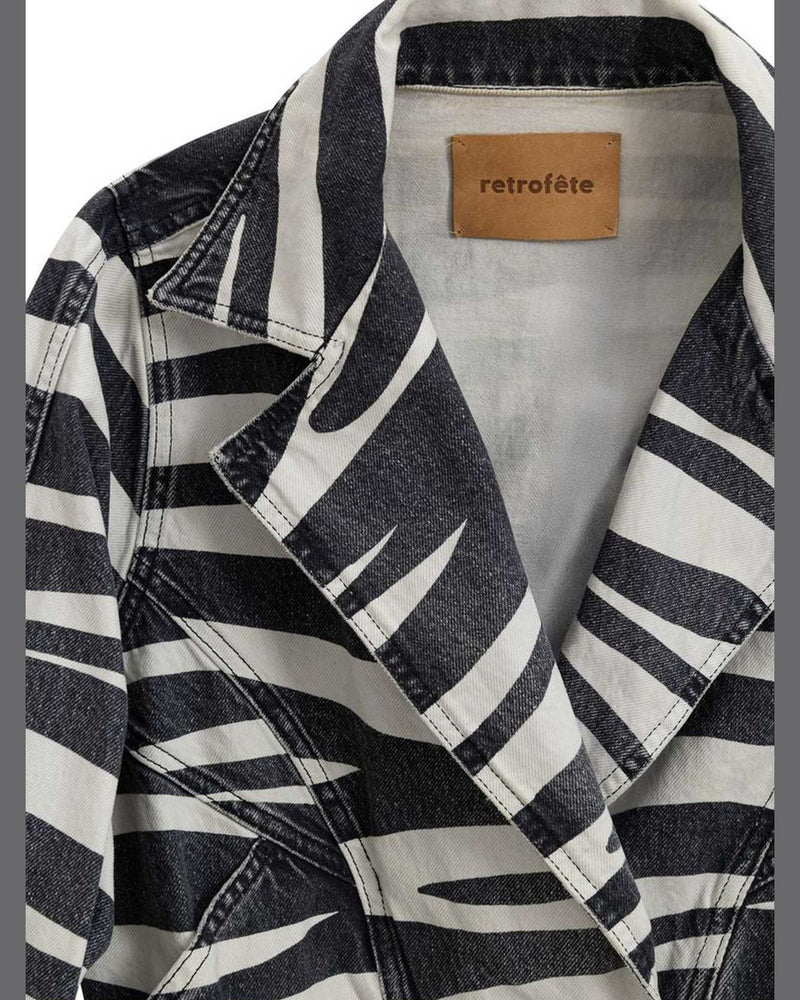 Etro Black Cotton Retrofête Blazer Coats & Jackets