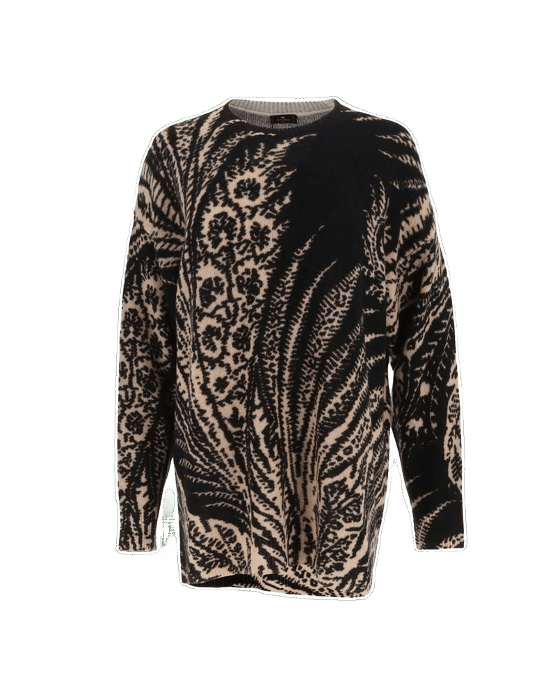 Etro Black Wool Sweatshirt Glam Steals