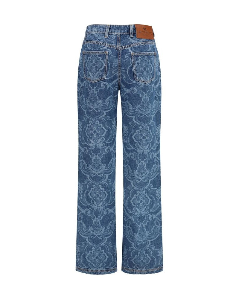 Etro Blue Cotton Flared Jeans Glam Steals
