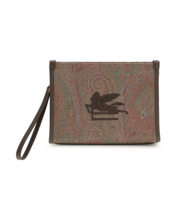 Etro Multicolor Cotton Clutch Bag