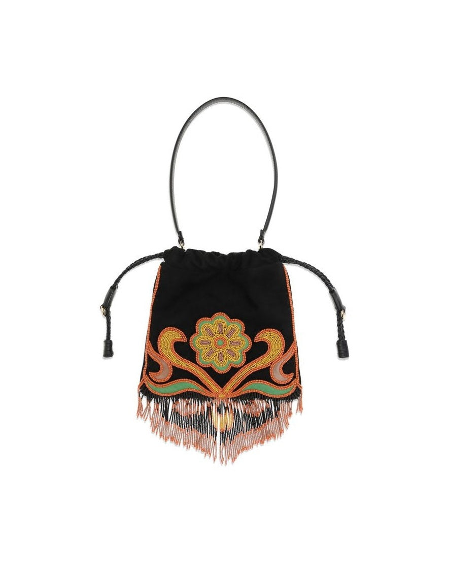 Etro Multicolor Goatskin Shoulder Bag