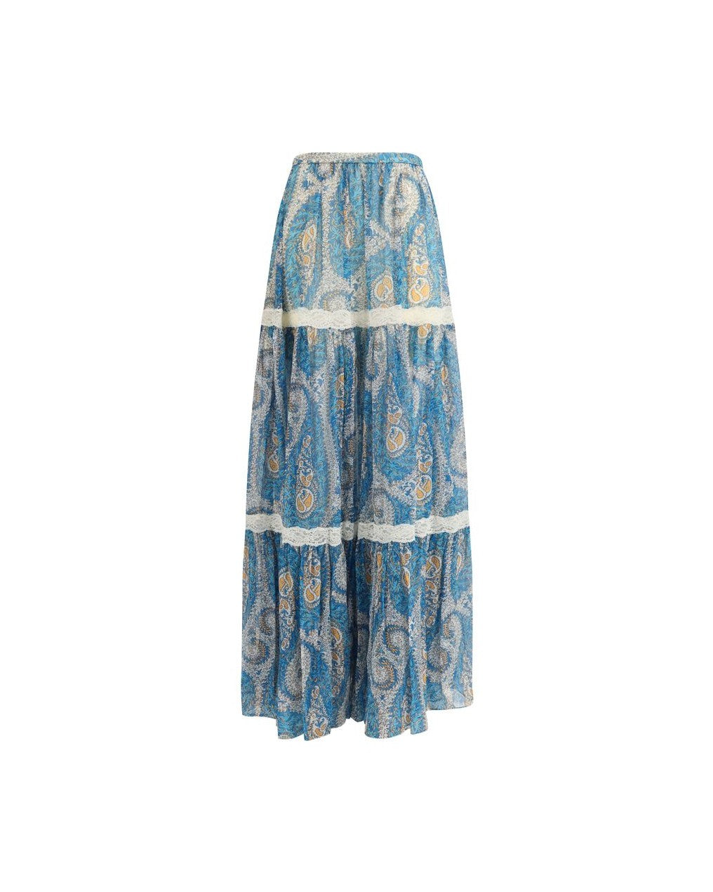 Etro Multicolor Silk Long Skirt