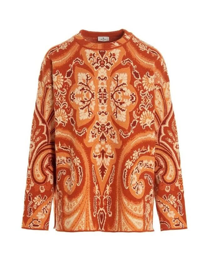 Etro Orange Polyamide Sweatshirt Glam Steals