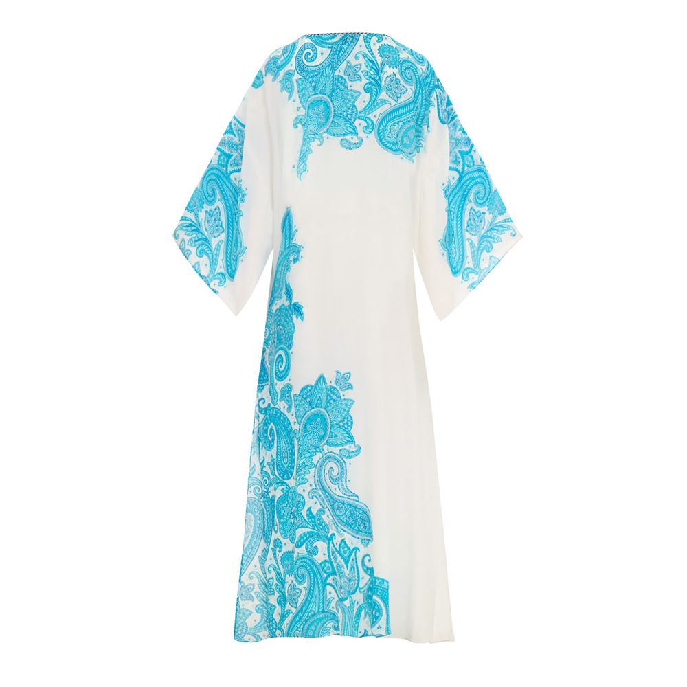 Etro White Viscose Casual Dress Glam Steals