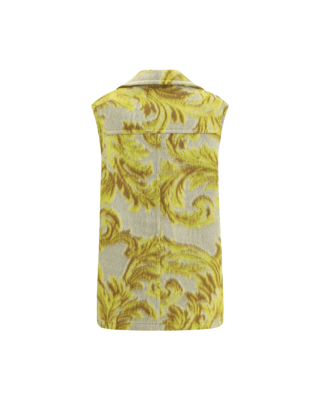 Etro Yellow Wool Sleveless Jacket Glam Steals