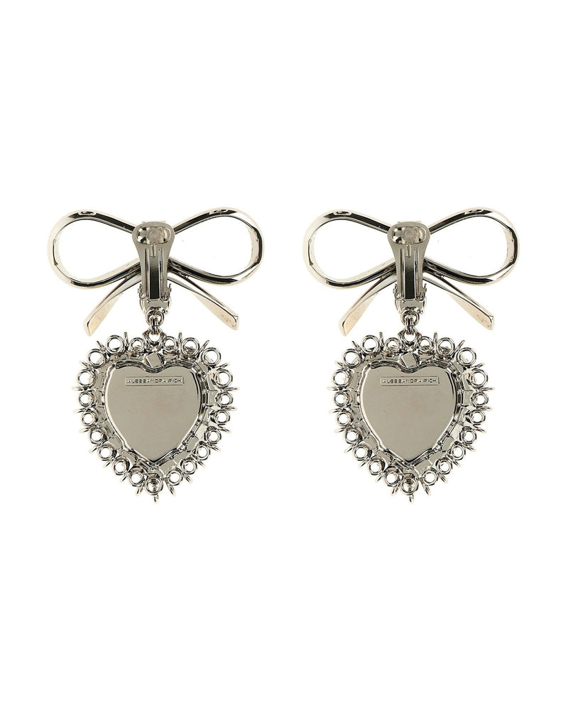 Alessandra Rich Metal Bow Earrings Glam Steals