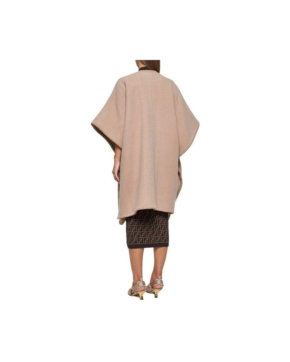 Fendi Beige Cashmere Poncho Glam Steals