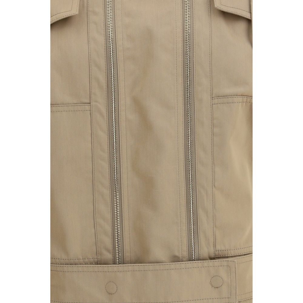 Fendi Beige Cotton Full Length Jacket Glam Steals