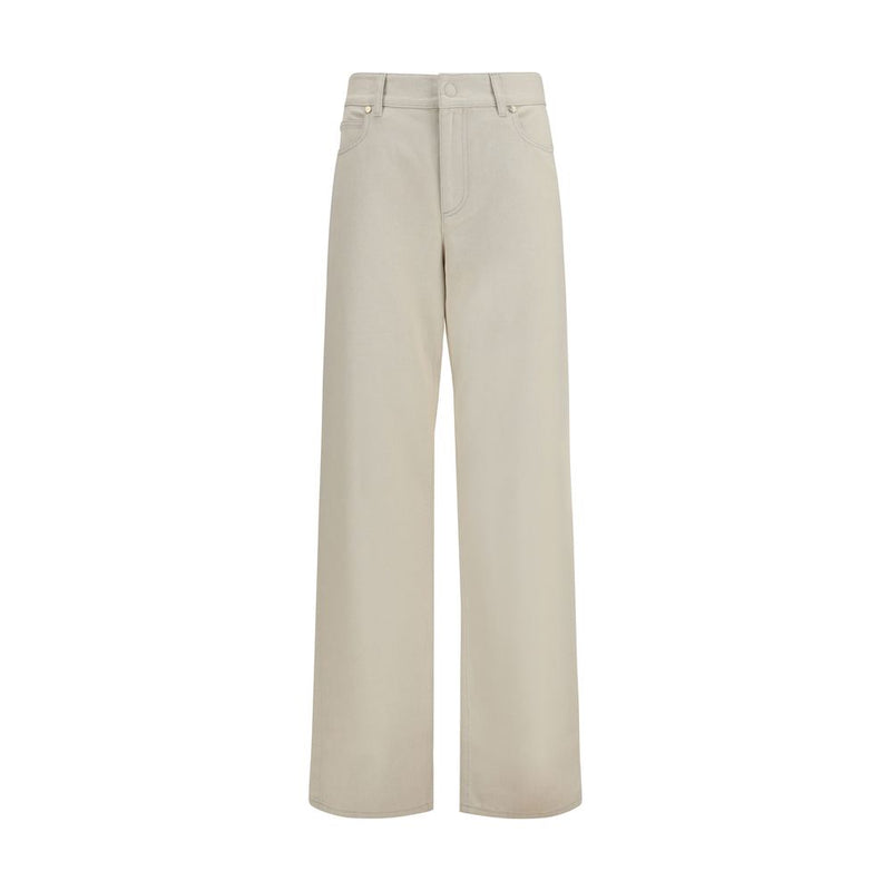 Fendi Beige Cotton Straight Leg Jeans Glam Steals