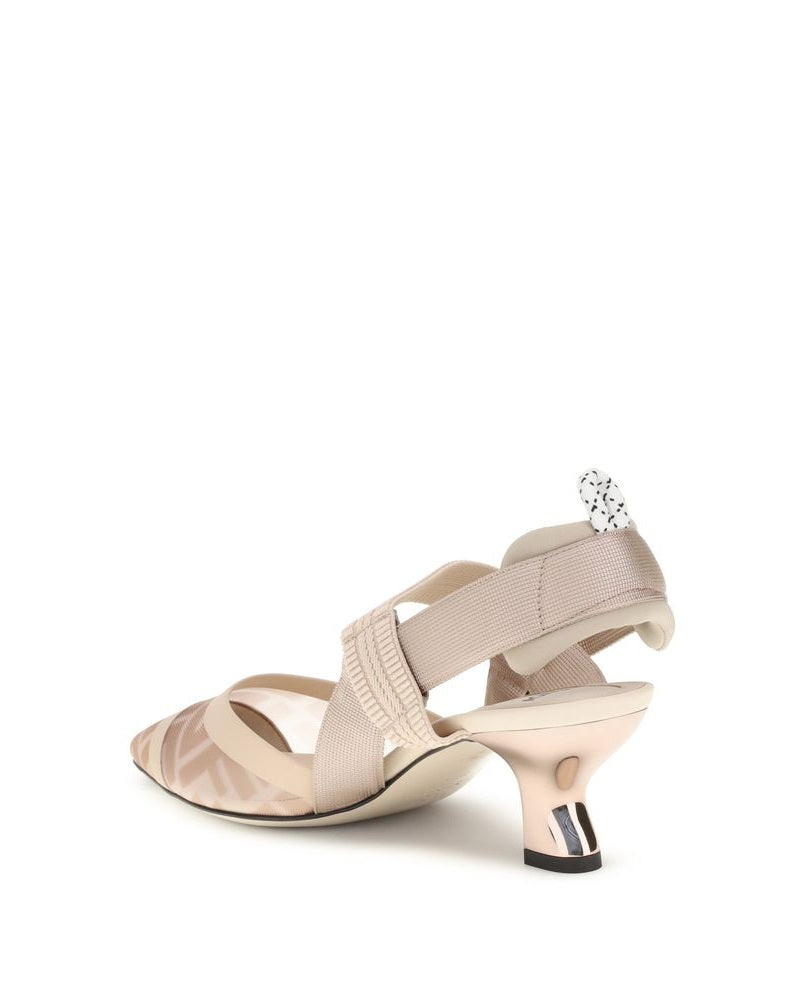 Fendi Beige Nylon Lace Up Glam Steals