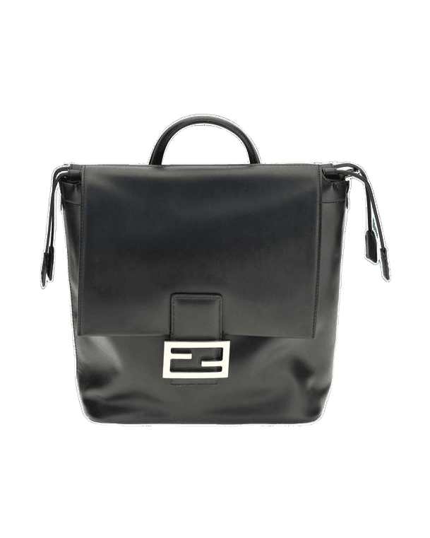 Fendi Black Calf Leather Bos Taurus Backpack Glam Steals