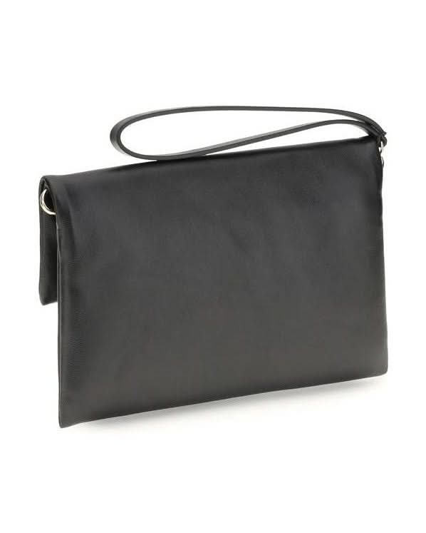 Fendi Black Calf Leather Bos Taurus Shoulder Bag 