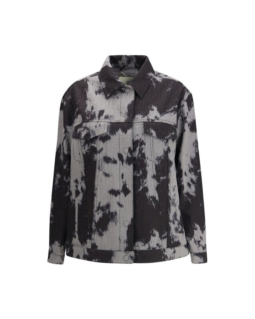 Fendi Black Cotton Denim Jacket