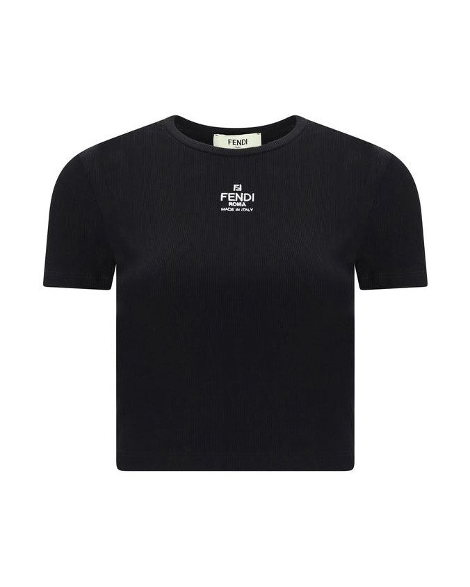 Fendi Black Cotton Top Glam Steals