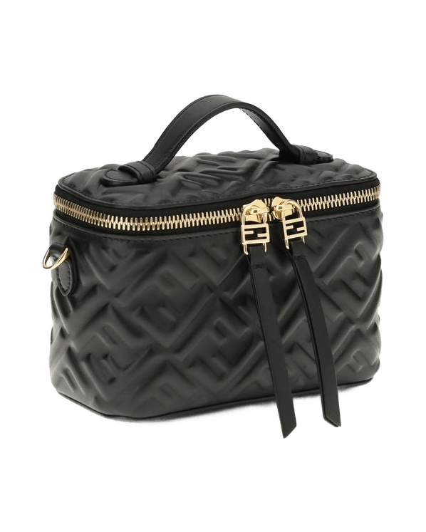 Fendi Black Calf Leather Bos Taurus Shoulder Bag Glam Steals