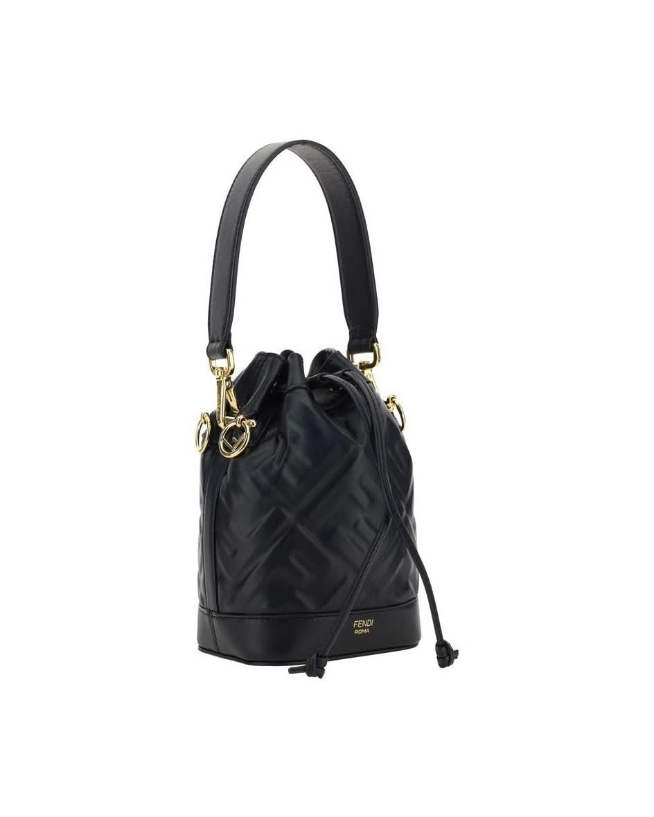 Fendi Black Polyamide Bucket Bag Glam Steals