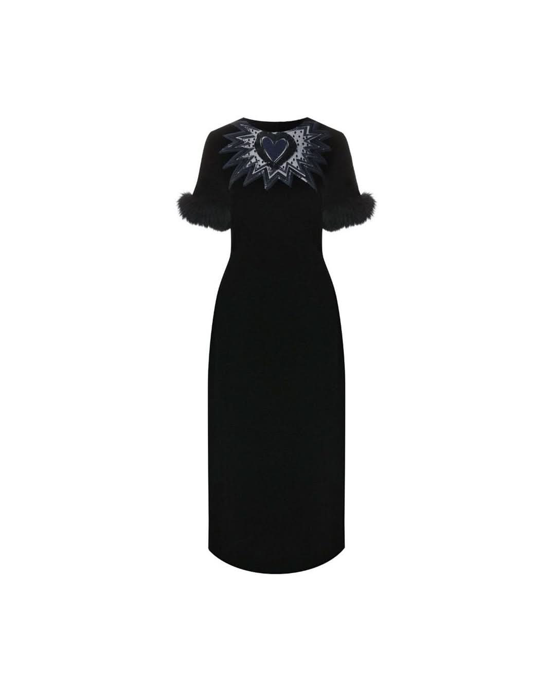 Fendi Black Viscose Cocktail Dress Dresses