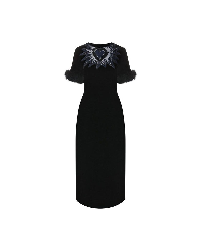 Fendi Black Viscose Cocktail Dress Glam Steals