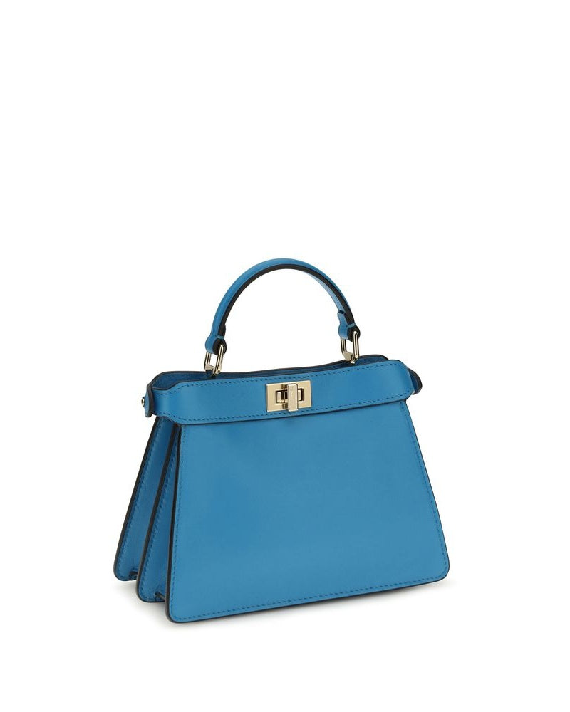 Fendi Blue Calf Leather Bos Taurus Shoulder Bag Glam Steals