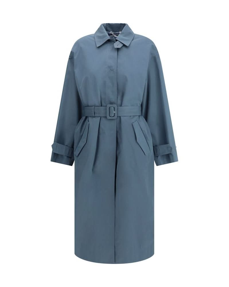 Fendi Blue Cotton Coat 