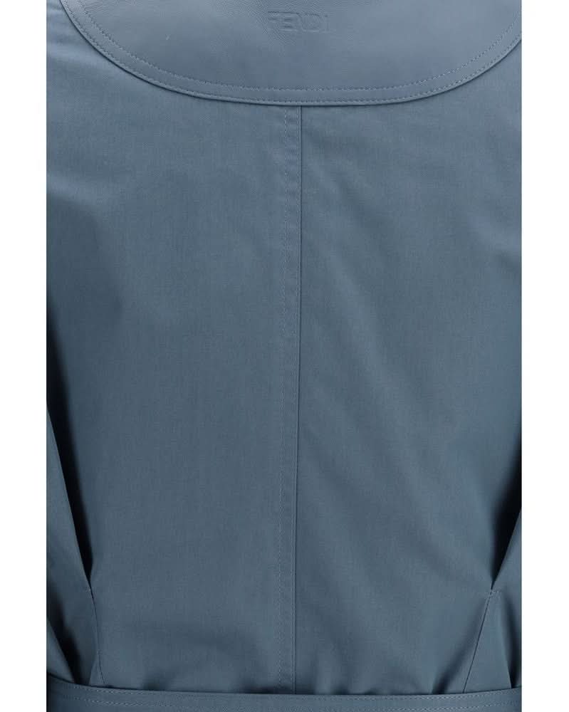 Fendi Blue Cotton Coat 