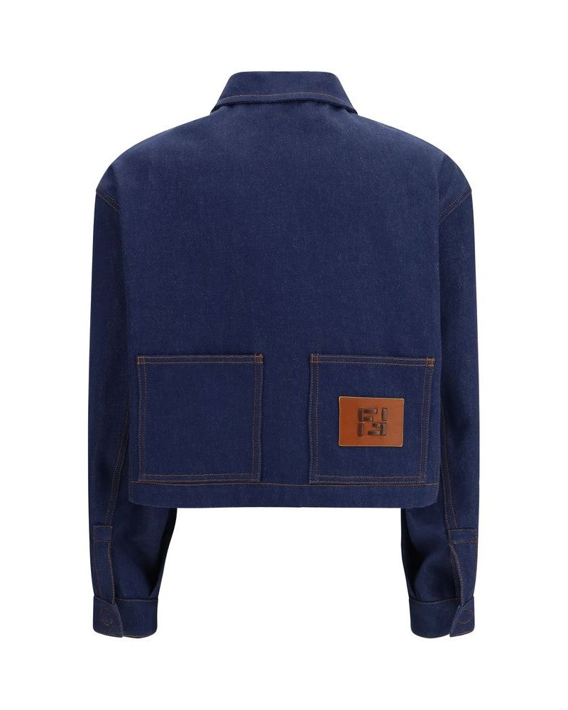 Fendi Blue Cotton Denim Jacket Glam Steals