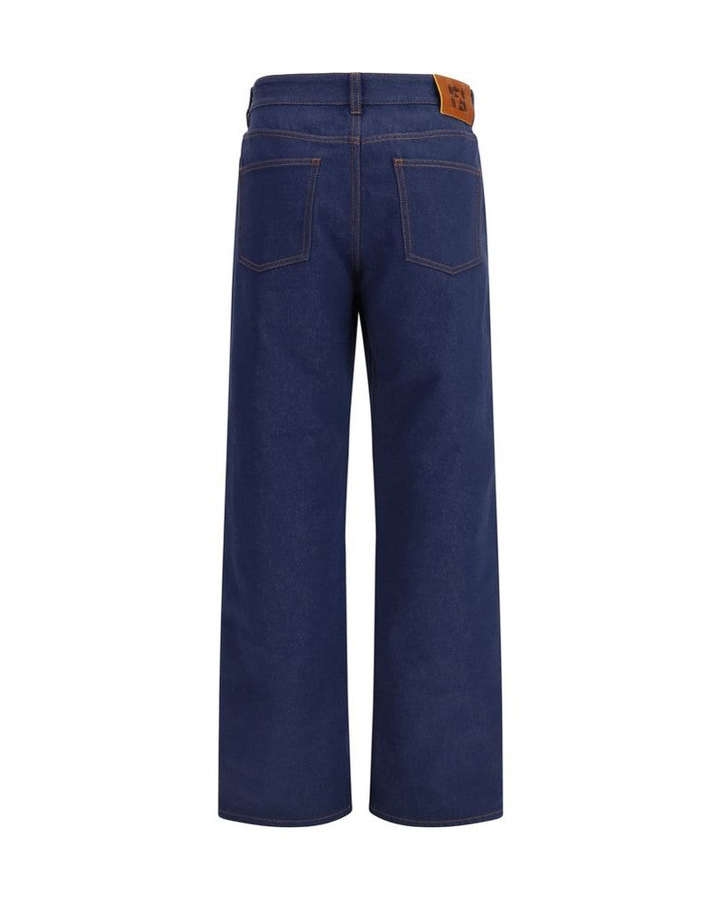 Fendi Blue Cotton Straight Leg Jeans Glam Steals