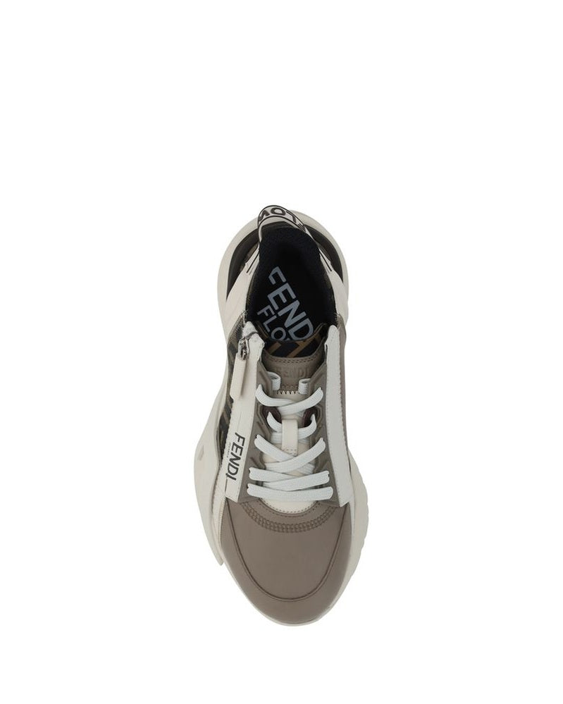 Fendi Brown Calf Leather Bos Taurus Athletic Sneakers Glam Steals