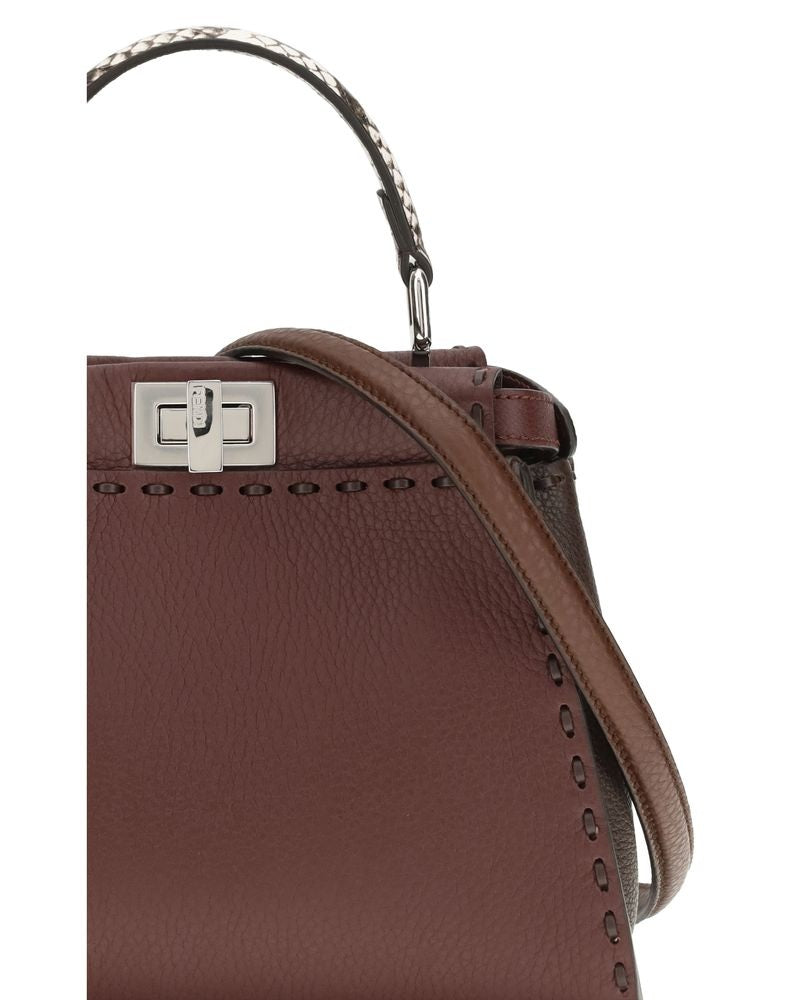 Fendi Brown Calf Leather Bos Taurus Shoulder Bag Glam Steals